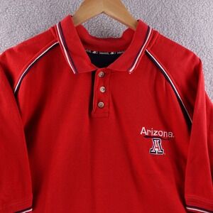 Vintage Starter Arizona Wildcats Polo Shirt Red Arizona A Logo Men's XL Y2K